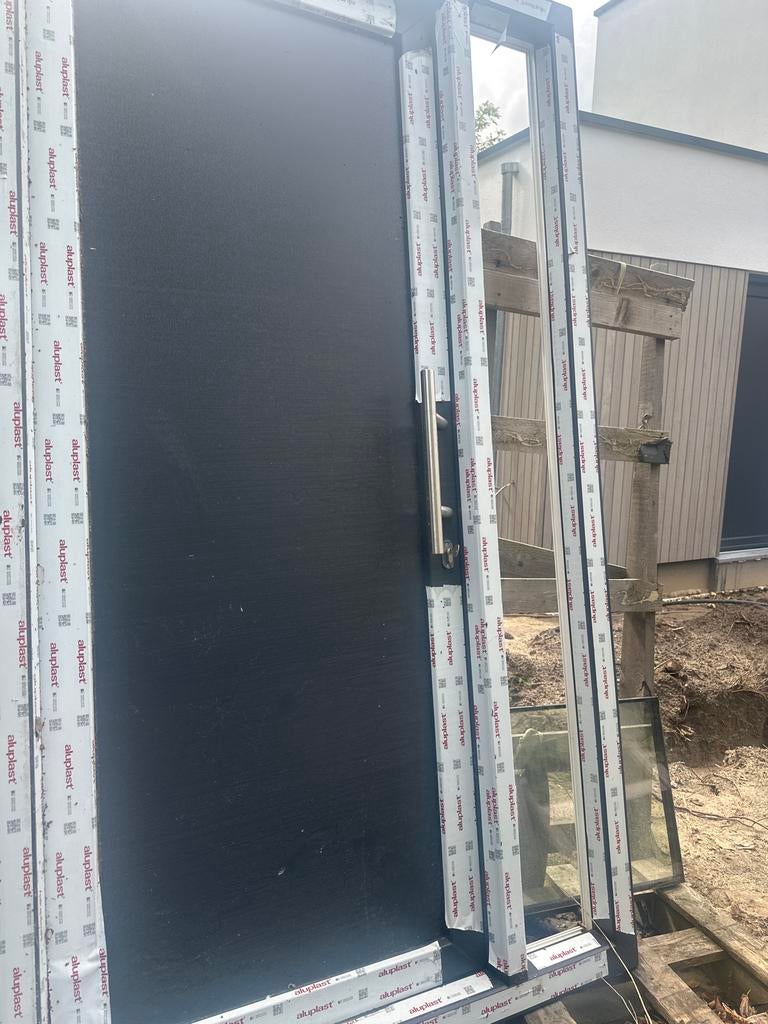 NIEUW Aluplast voordeur en (draaikiep)kozijnen met glas, Ophalen, Gevelraam of Ruit, 80 tot 120 cm, Nieuw