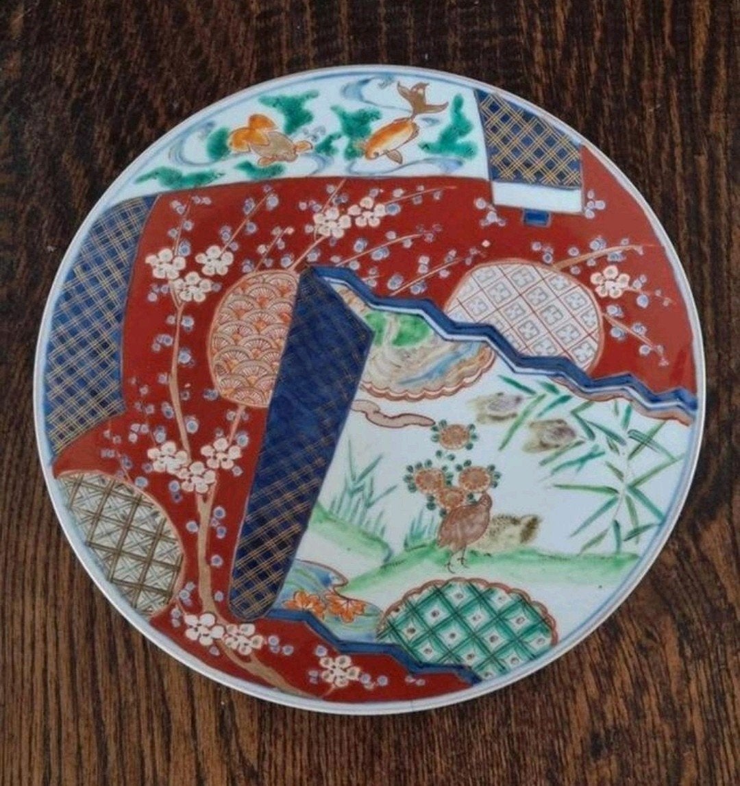 Imari porseleinen bord/schaal. Uit ca 1900, Ophalen of Verzenden