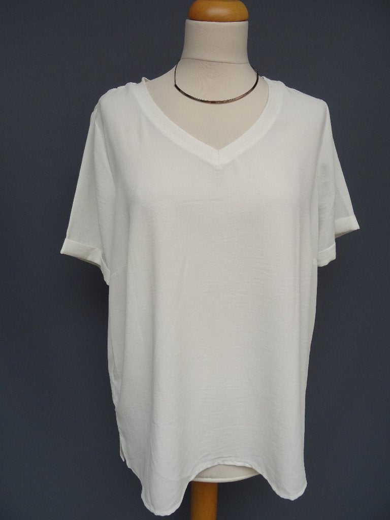 HEMA maat L, blouse/top., Maat 38/40 (M), Wit, Ophalen of Verzenden, Zo goed als nieuw