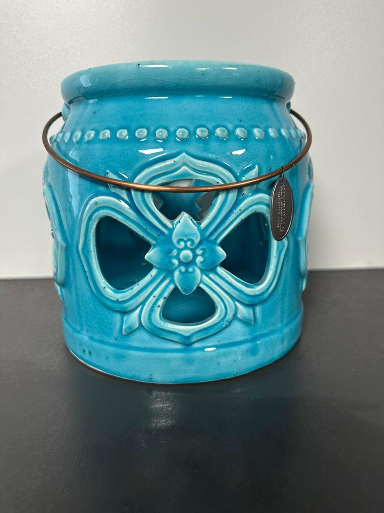 Riverdale Windlicht Flower Ocean Blauw, Ophalen, Overige materialen, 25 tot 50 cm, Blauw