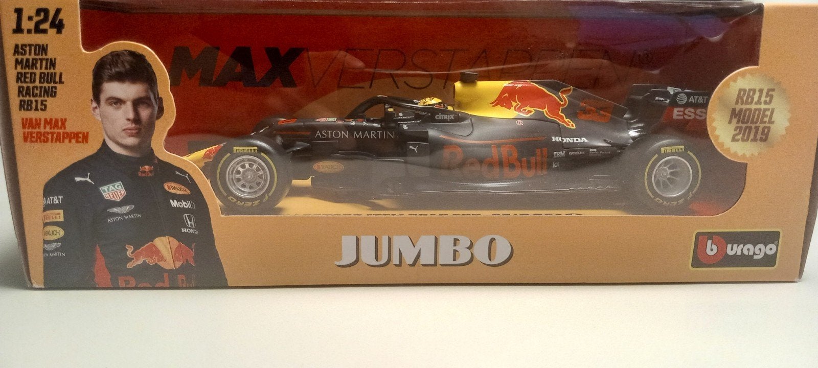 Bburago Aston Martin Red Bull Racing RB15 Max Verstappen, Ophalen of Verzenden, Nieuw, Auto