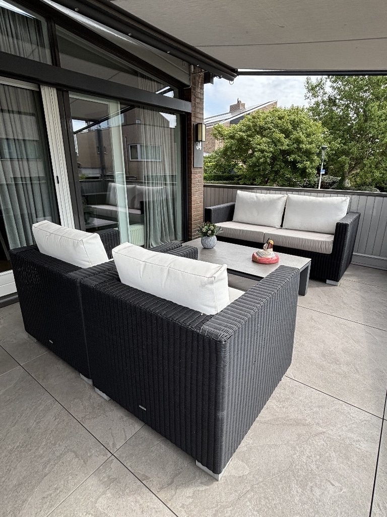 Wicker loungeset, Tuin en Terras, Tuinsets en Loungesets, Ophalen, 5 zitplaatsen, Gebruikt, Loungeset