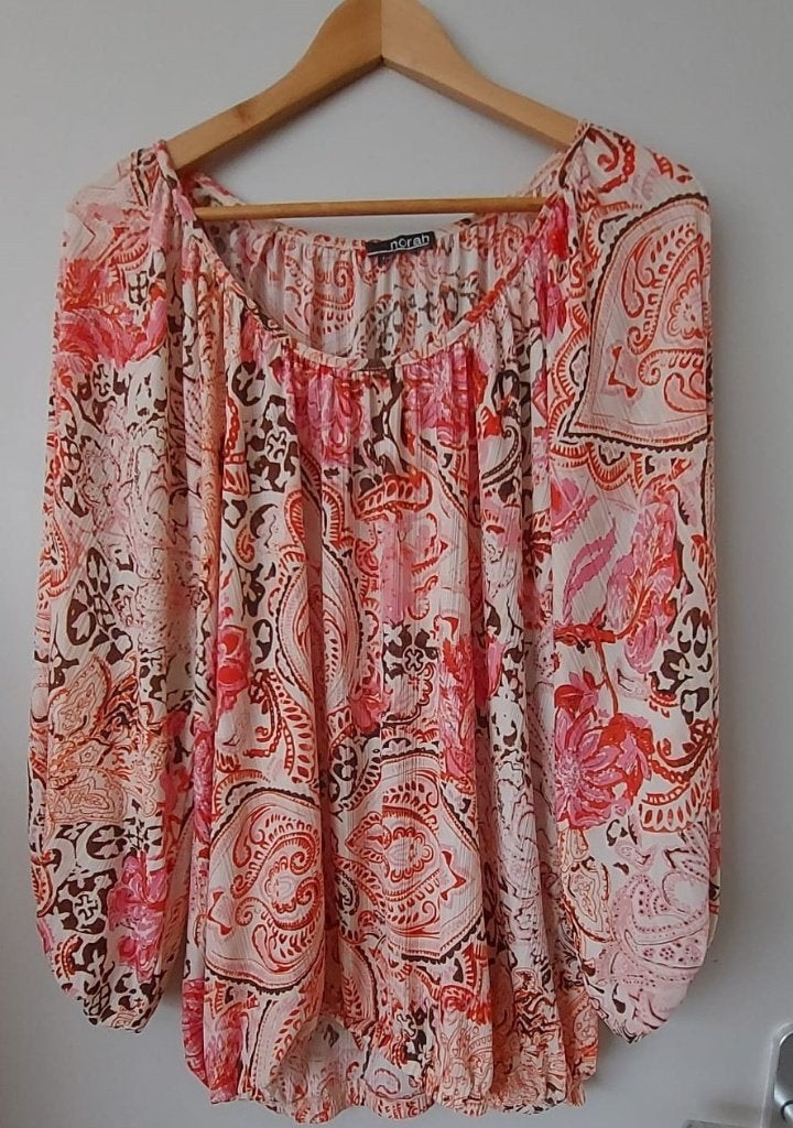 Norah Blouse met Paisley Print - Maat 44, Kleding | Dames, Meerkleurig, Maat 42/44 (L), Ophalen of Verzenden, Zo goed als nieuw