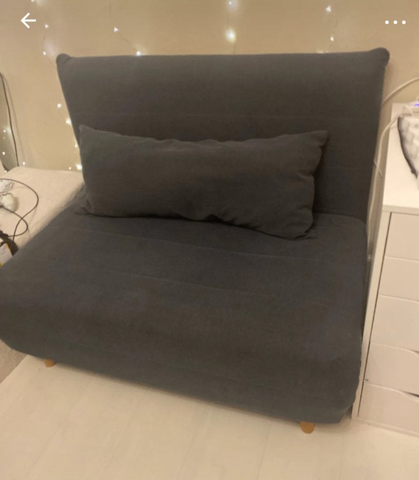 Maison du Monde slaapbank 3 x gebruikt maar, Ophalen, 190 cm of minder, Zo goed als nieuw, Grijs