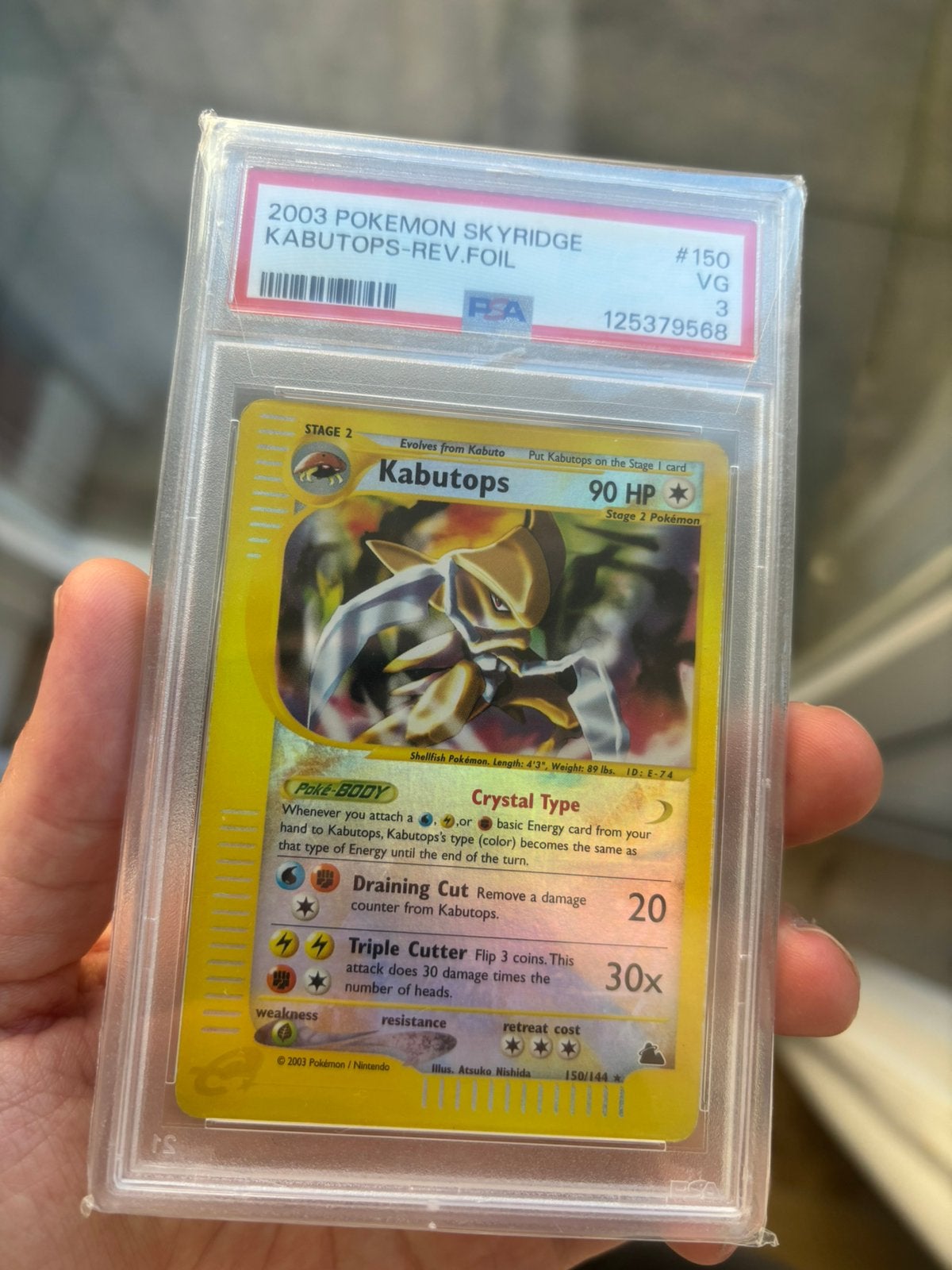 Kabutops Skyridge Reverse Holo - PSA 3, Ophalen of Verzenden, Zo goed als nieuw