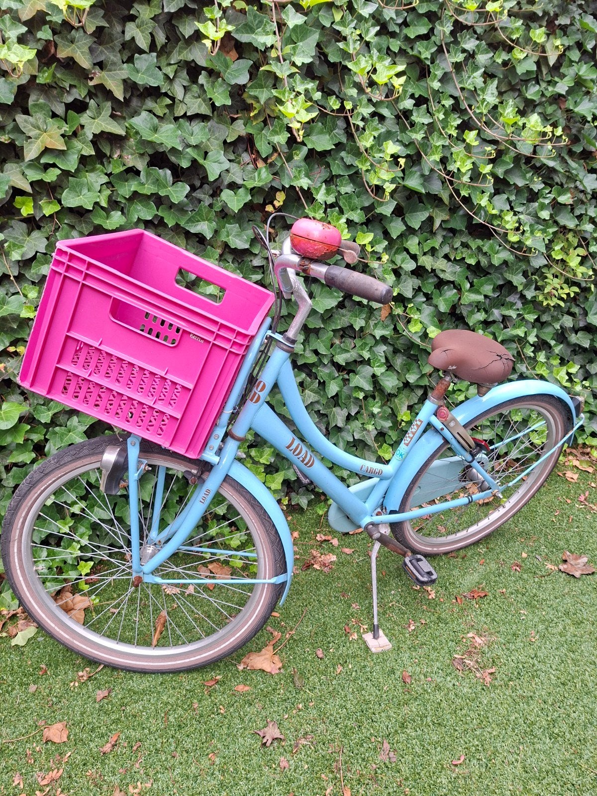 Leuke lichtblauwe Cargo Load fiets met roze krat. 26 inch, Fietsen en Brommers, Fietsen | Dames | Damesfietsen, Gebruikt, Versnellingen