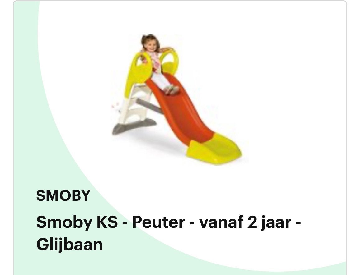 Smoby peuter glijbaan, Ophalen of Verzenden, Zo goed als nieuw, Glijbaan