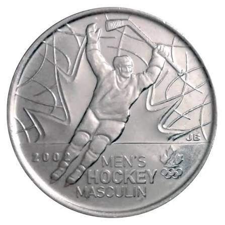 Canada - Olympic Quarter - Mens Hockey - Unc., Verzenden, Noord-Amerika, Losse munt