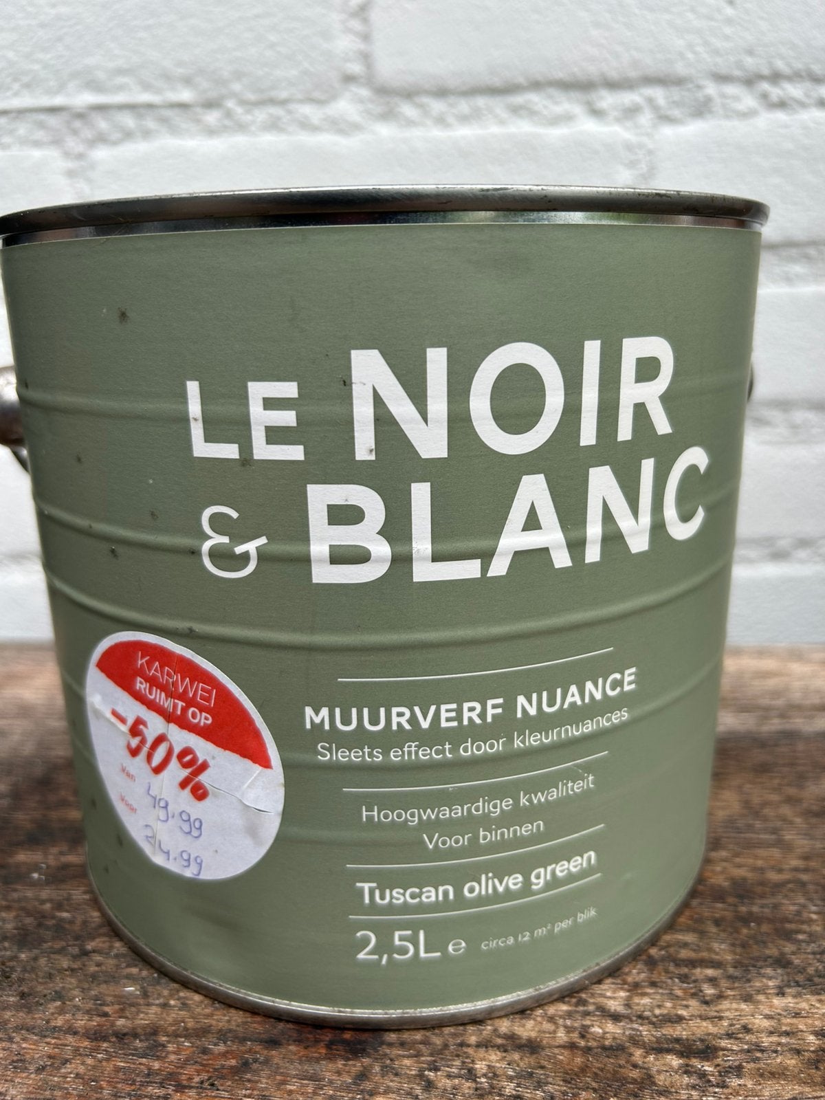10 liter tuscan olive green en 5 liter charcoal black verf, Ophalen, Nieuw, Overige typen