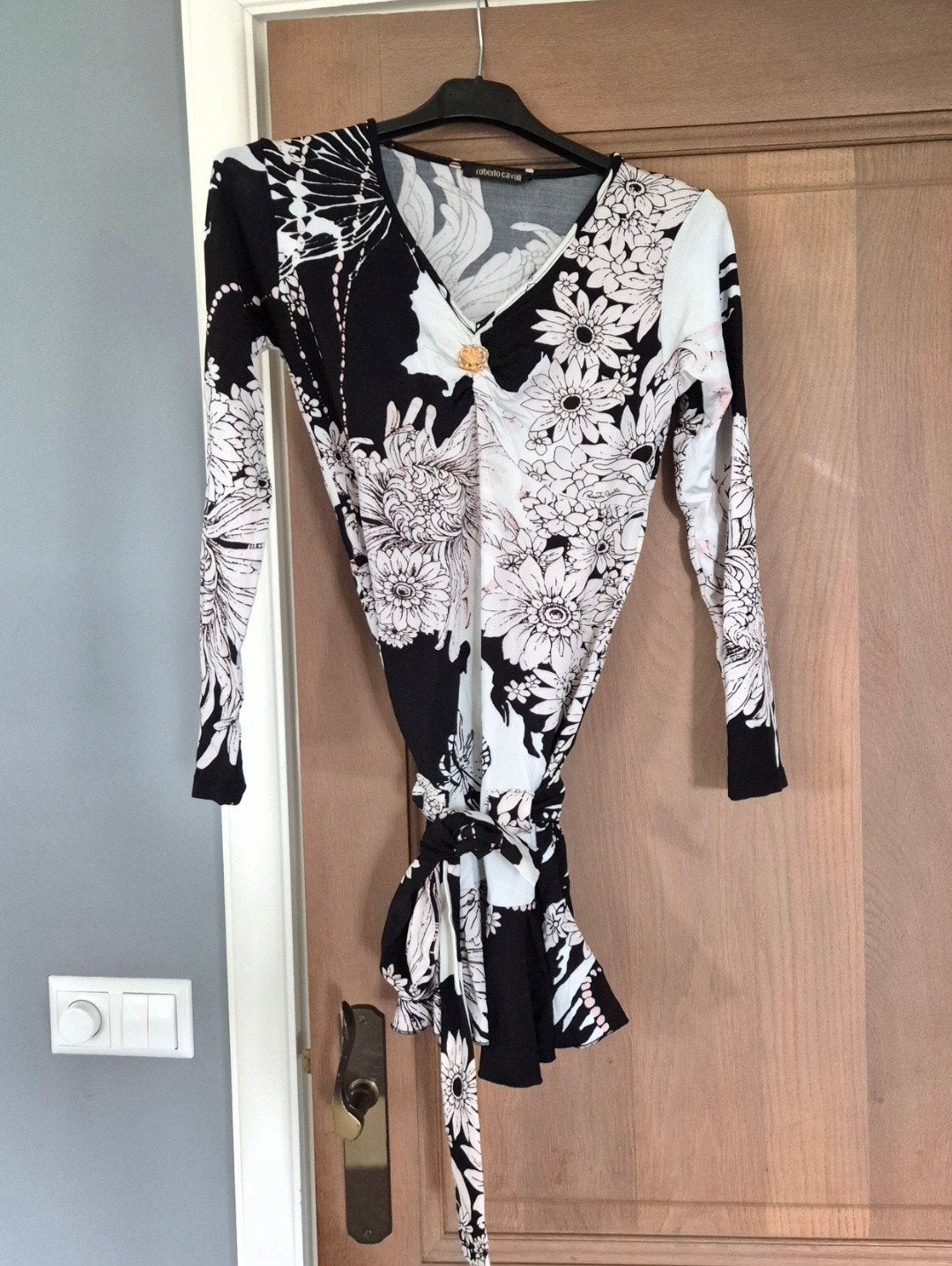 Roberto Cavalli tuniek / korte jurk stretch maat S, Wit, Ophalen of Verzenden, Zo goed als nieuw, Roberto Cavalli