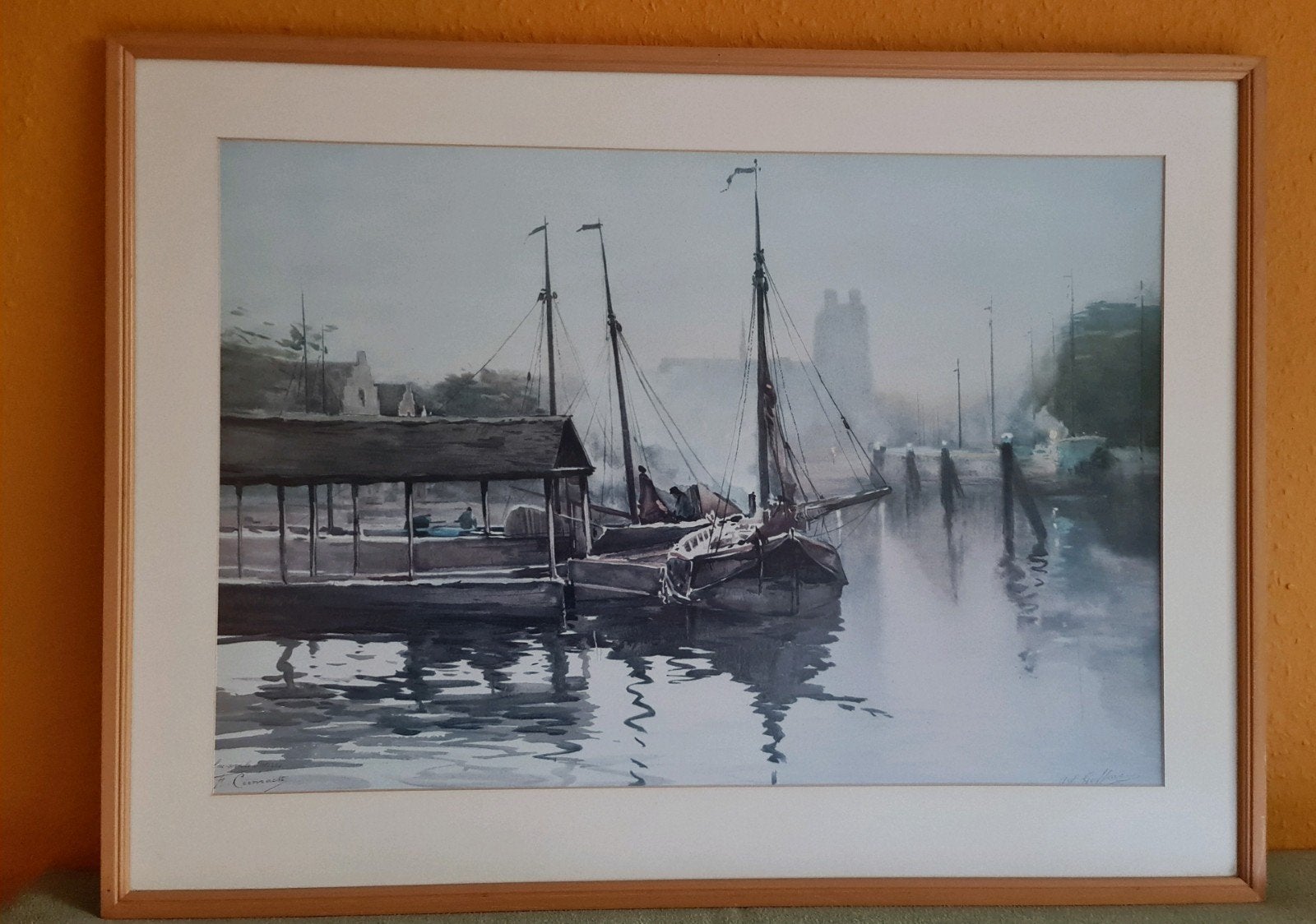 Antieke facsimile litho naar origineel werk van H. Coomans, Ophalen of Verzenden