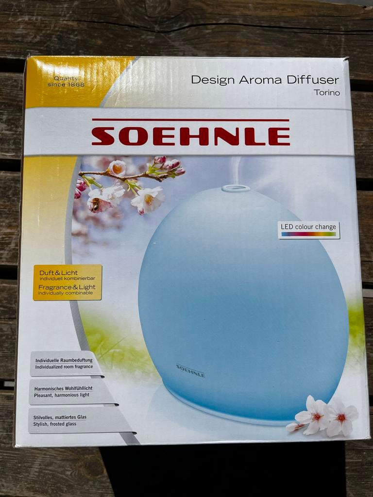 Soehnle Design Aroma Diffuser Torino - bijna nieuw in doos, Ophalen, Zo goed als nieuw, Modern, Wit