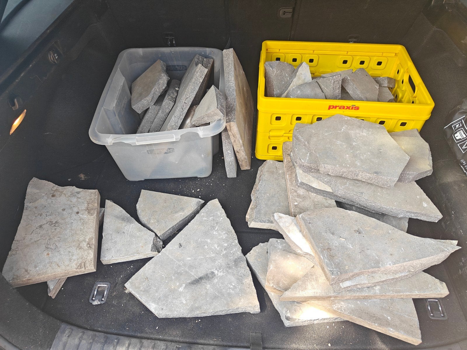 Kapotte tegels - DIY flagstones (grijs), Ophalen, Gebruikt