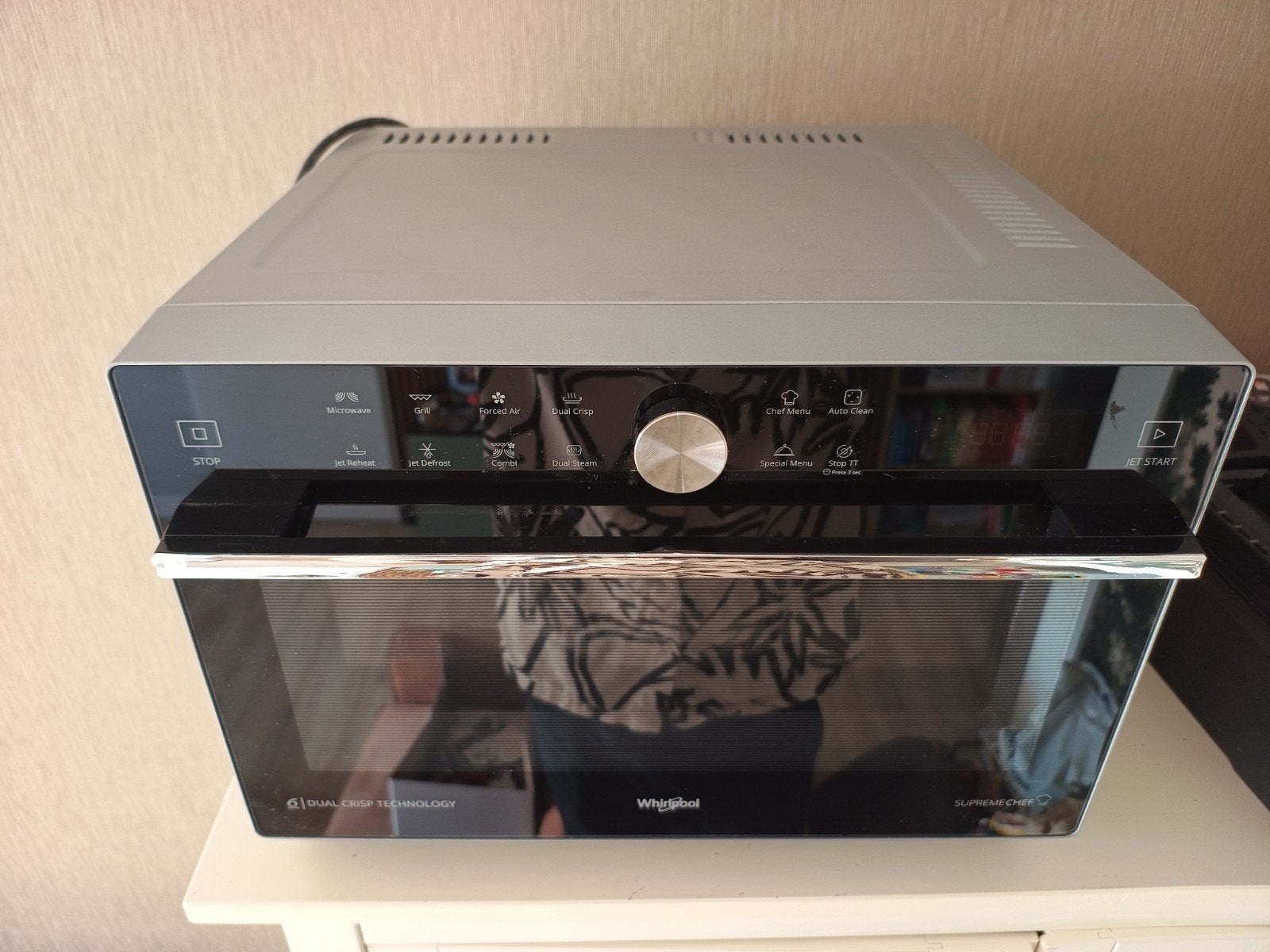 Whirlpool MWP339SB Dual Crisp Magnetronoven, Ophalen, Gebruikt, Crisp