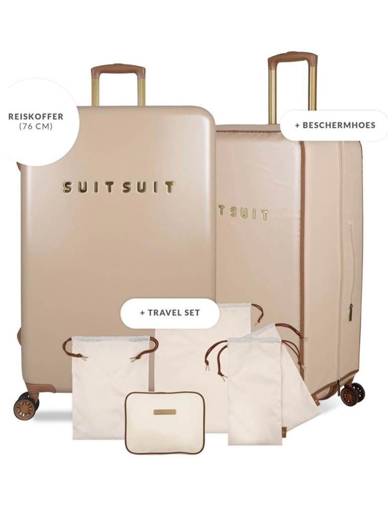 SUITSUIT Fab Seventies Warm Sand Special Travel Set (76 cm), Ophalen, Hard kunststof, 45 tot 55 cm, Nieuw