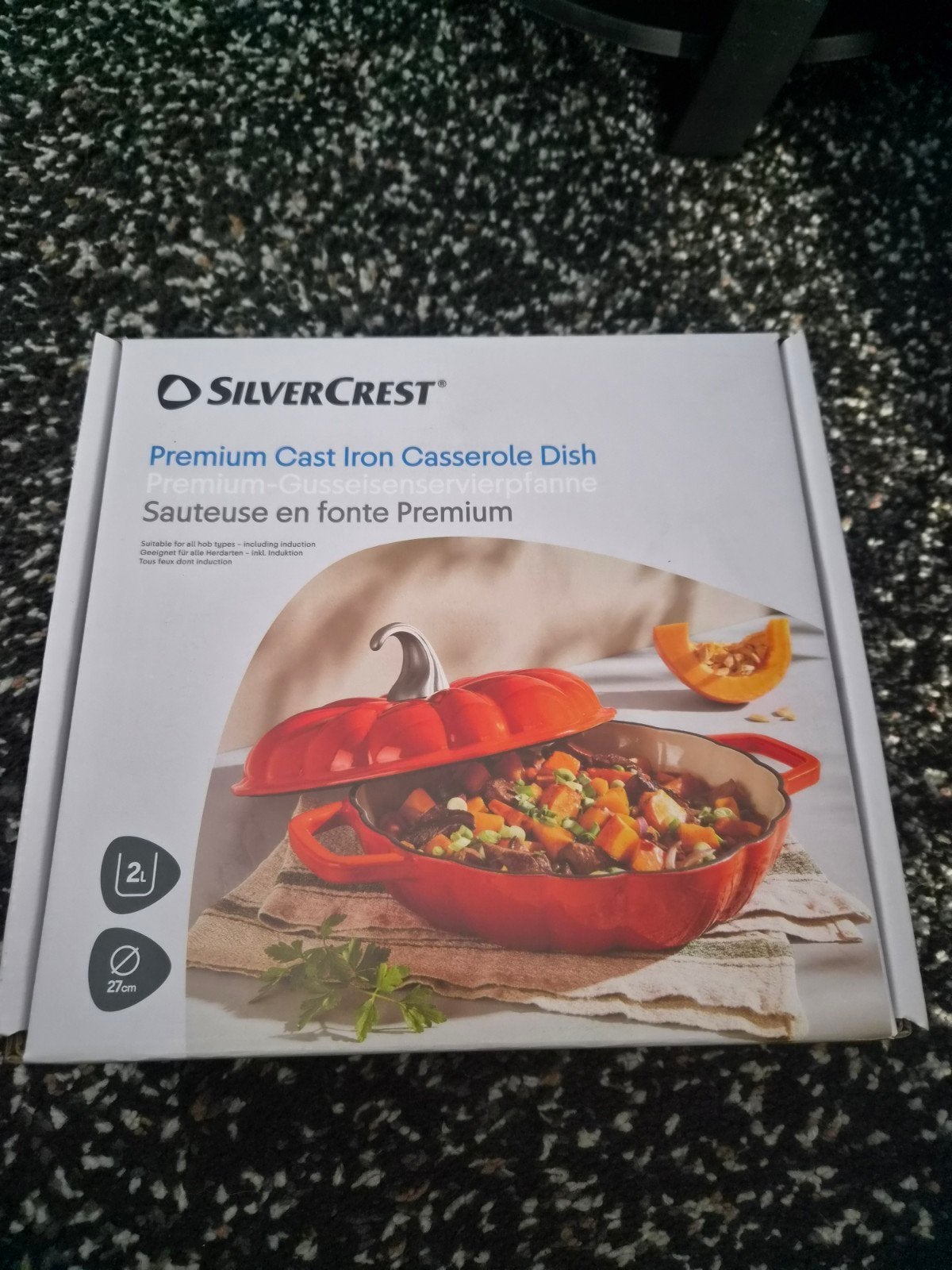 Silvercrest Premium Gietijzeren Braadpan Pompoen 2L, Nieuw, Ophalen of Verzenden, Overige merken, Braadpan