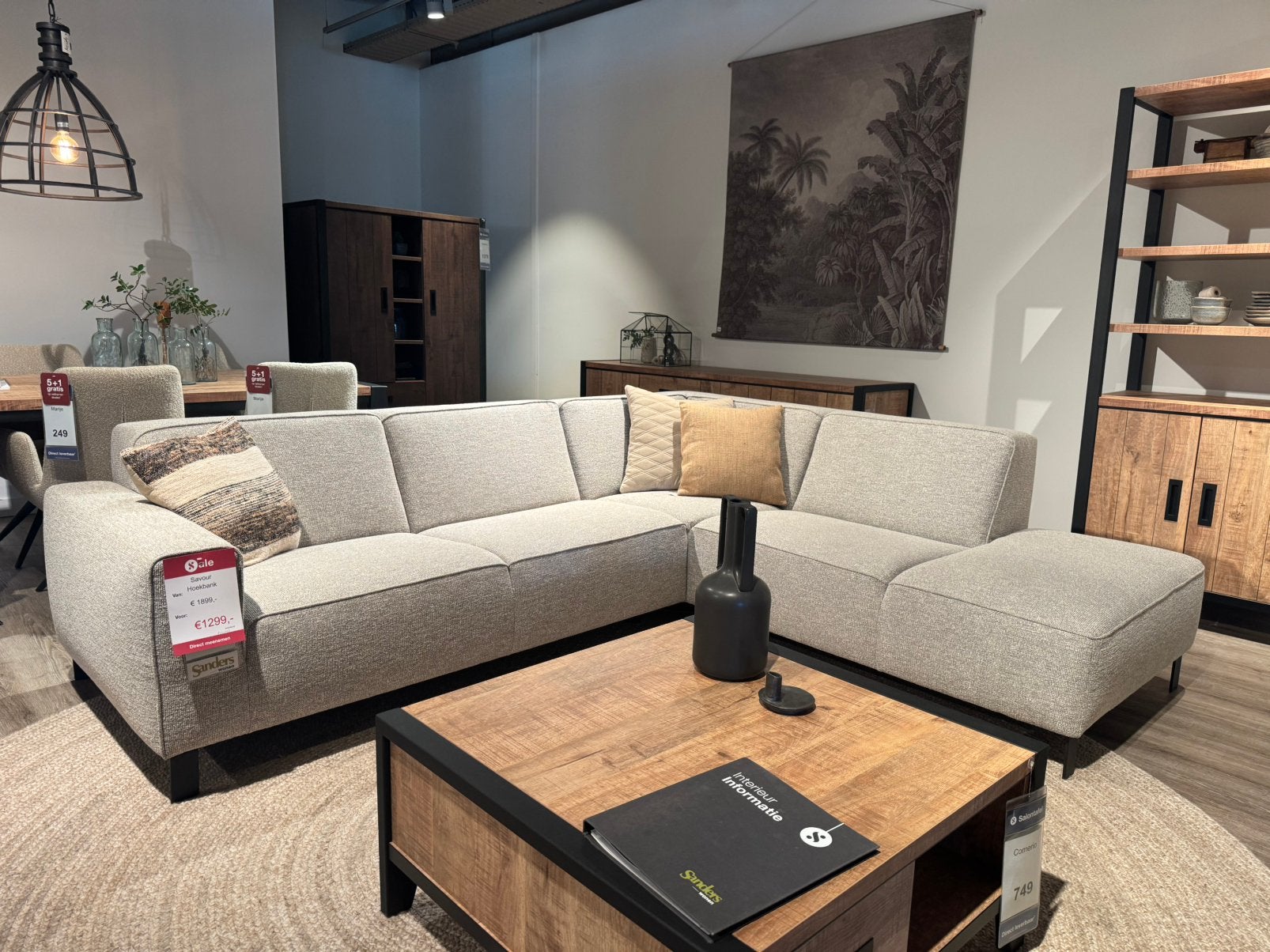 Savour hoekbank Sanders Wonen, Ophalen, Zo goed als nieuw, Stof