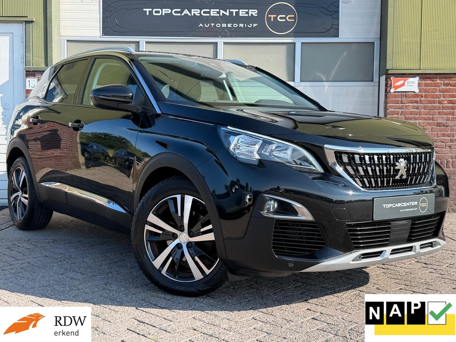 Peugeot 3008 1.6e-THP Allure/CLIMA/AUT/CARPLAY/PARKS/APK/NAP, Auto's, Euro 6, 4 cilinders, Zwart, Origineel Nederlands
