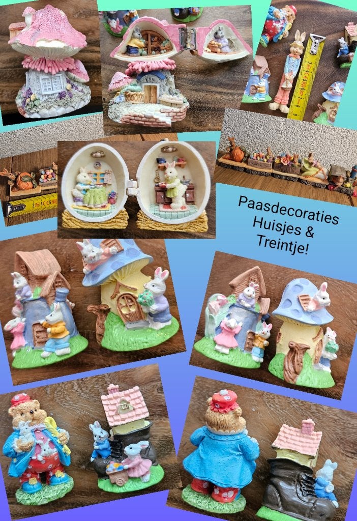 Huisjes, beertjes & treintje, konijntjes, allemaal beeldjes!, Ophalen of Verzenden, Zo goed als nieuw, Beeldje, Cherished Teddies