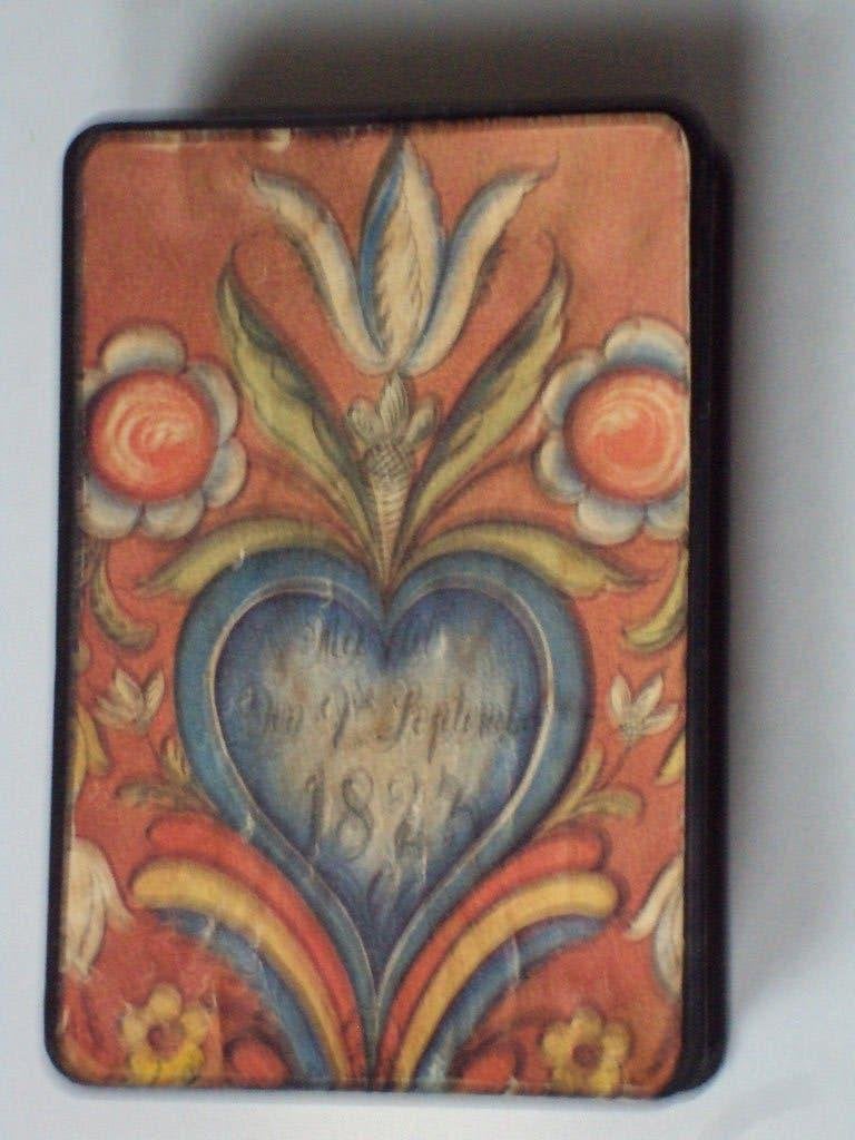 Vintage Noors kartonnen luciferhouder 1825, Verzamelen, Verzenden, Gebruikt, Luciferdoosjes of -merken