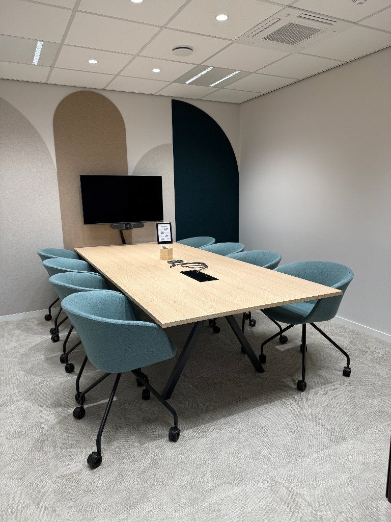 VEPA 6-pers. vergadertafel met Bachmann inbouwunit (280X120), Ophalen, Overige typen, 120 cm, 280 cm