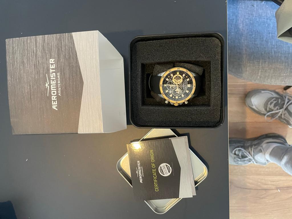 Aeromeister Amsterdam Horloge - Zo goed als nieuw, Overige merken, Staal, Polshorloge, Nieuw
