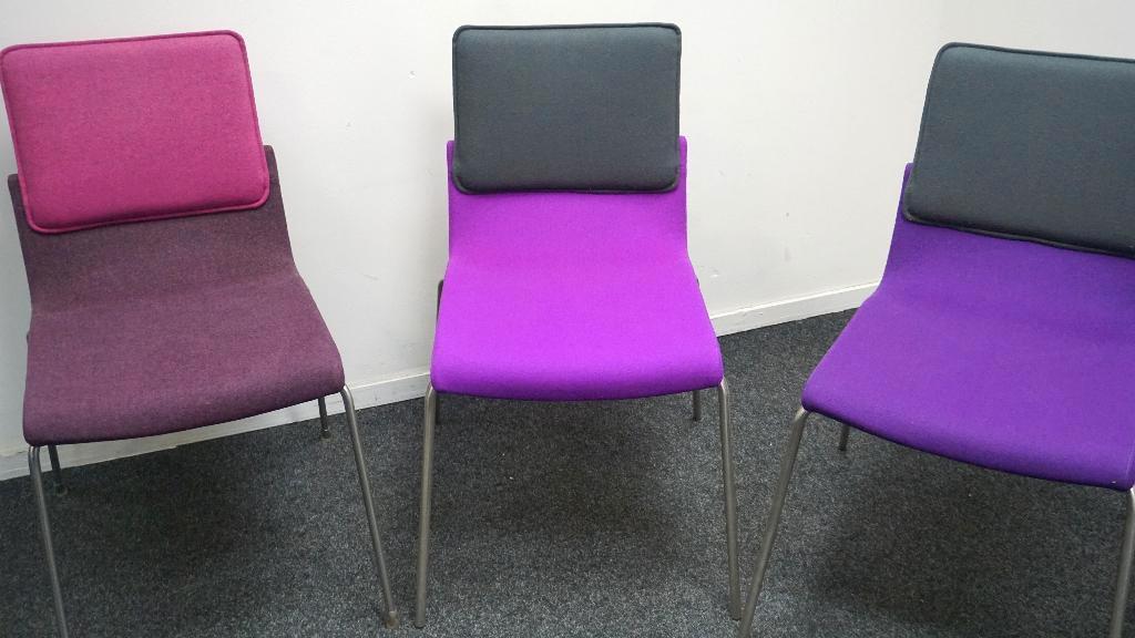 Gispen Triennial Design Stoelen | Paars Mix | 4 Stuks |Stoel, Huis en Inrichting, Stoelen, Gebruikt, Overige kleuren, -, -