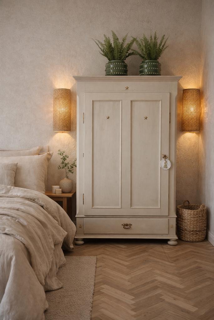 Linnenkast meidenkast eendeurskast biedermeier kledingkast, Kinderen en Baby's, Kinderkamer | Commodes en Kasten, Zo goed als nieuw