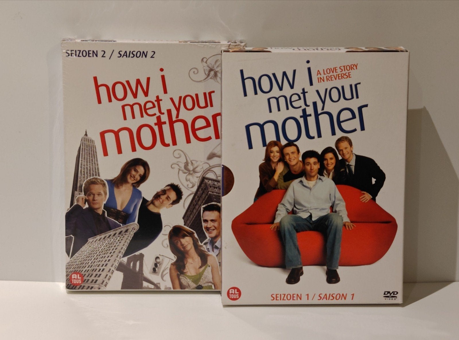 How I Met Your Mother Seizoen 1 & 2 DVD Boxen serie Barney s, Cd's en Dvd's, Alle leeftijden, Ophalen of Verzenden, Zo goed als nieuw