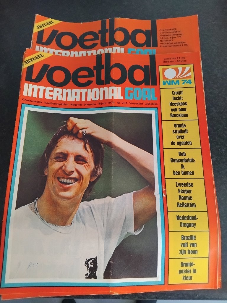 Voetbal International Goal Magazine 1974 - WK 74 - Compleet, Ophalen of Verzenden, Gebruikt, Overige sporten, Boek of Tijdschrift