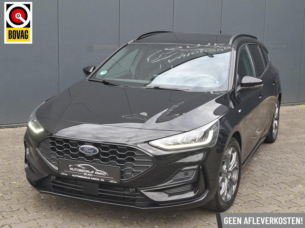 Ford Focus Wagon 1.0 EcoBoost Hybrid ST Line / ADAP. CRUISE, 1349 kg, Gebruikt, Zwart, Zwart