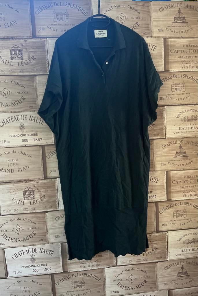 Mads Nørgaard donkergroene 100% merino wollen jurk, Maat 38/40 (M), Ophalen of Verzenden, Gedragen, Onder de knie