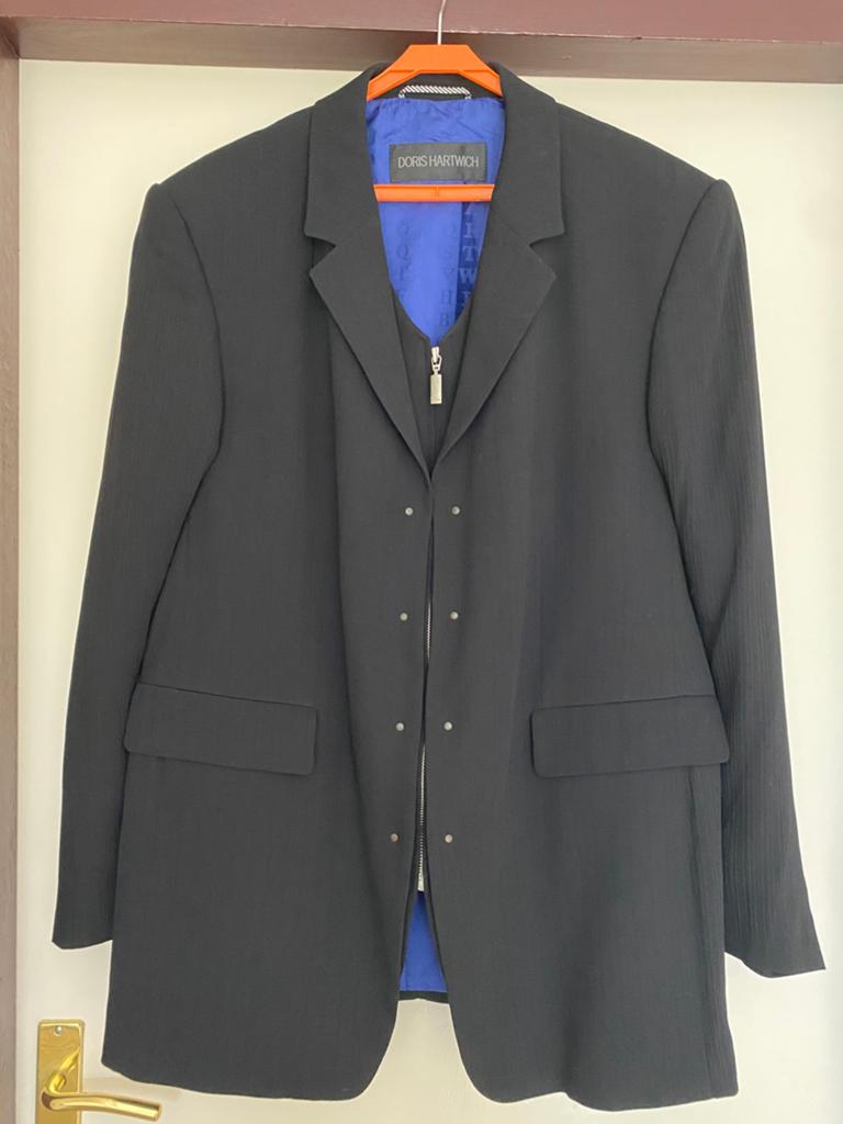 DORIS HARTWICH ZWARTE BLAZER 54., Kleding | Heren, Ophalen of Verzenden, Gedragen, Maat 52/54 (L), Zwart