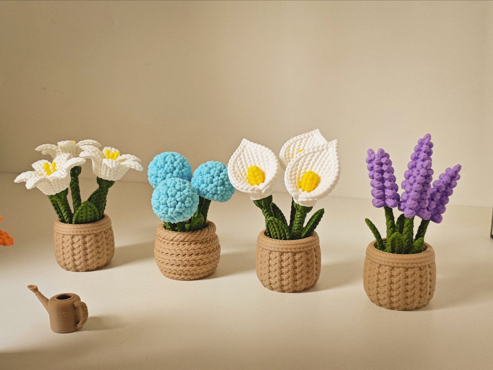 3D-geprinte gehaakte Lavendel en Hydrangea bloemen, Binnen, Kunstbloem, Nieuw, Ophalen of Verzenden