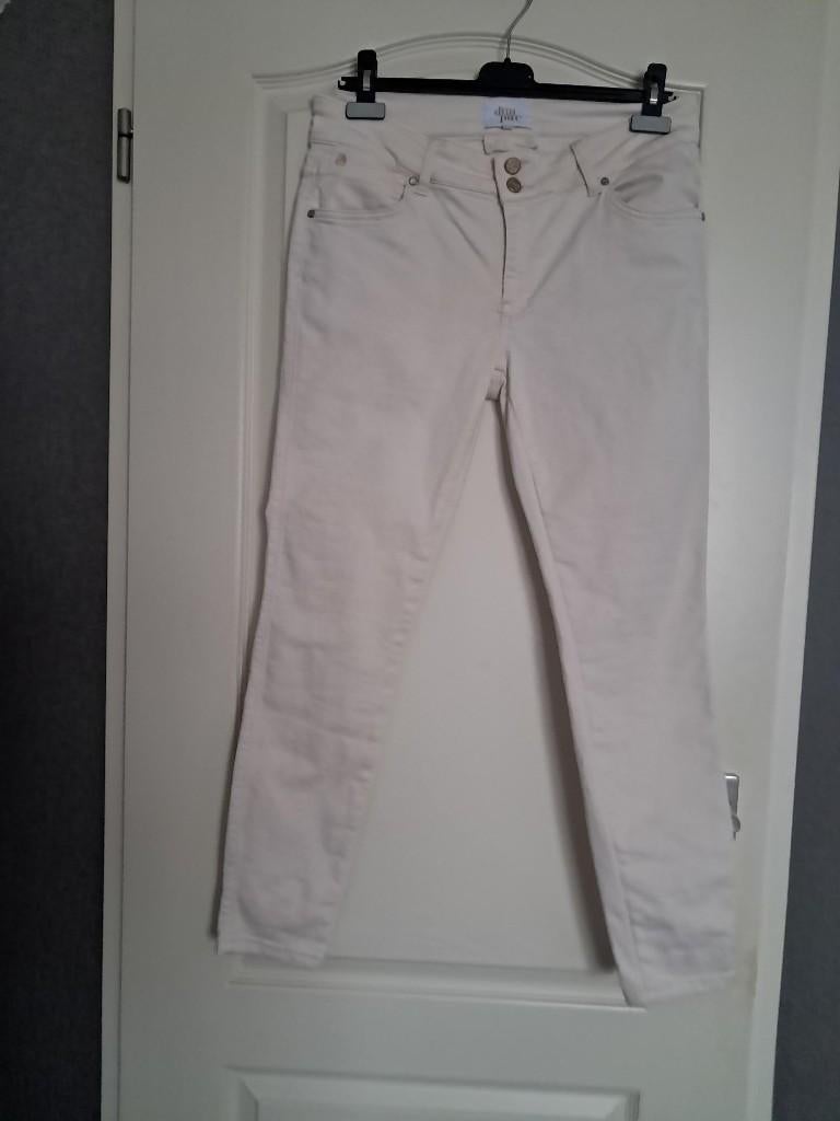 Broek jeans DNM Pure Maat : 33 Kleur : Beige creme 7/8, Wit, Ophalen of Verzenden, W33 - W36 (confectie 42/44), Nieuw