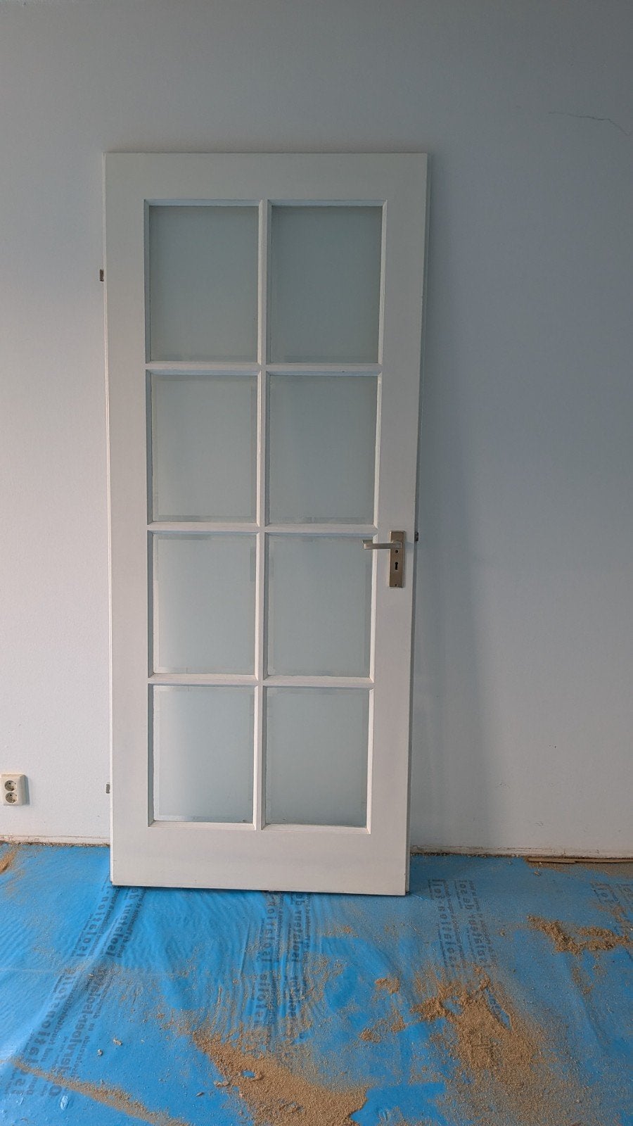 Binnendeur met glas, 210x88 cm, gratis af te halen, Ophalen, Gebruikt, 80 tot 100 cm, Binnendeur