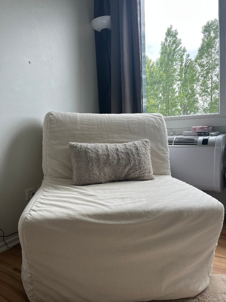 Sofa bed, Huis en Inrichting, Slaapkamer | Slaapbanken, Ophalen of Verzenden, Zo goed als nieuw, Eenpersoons, Crème