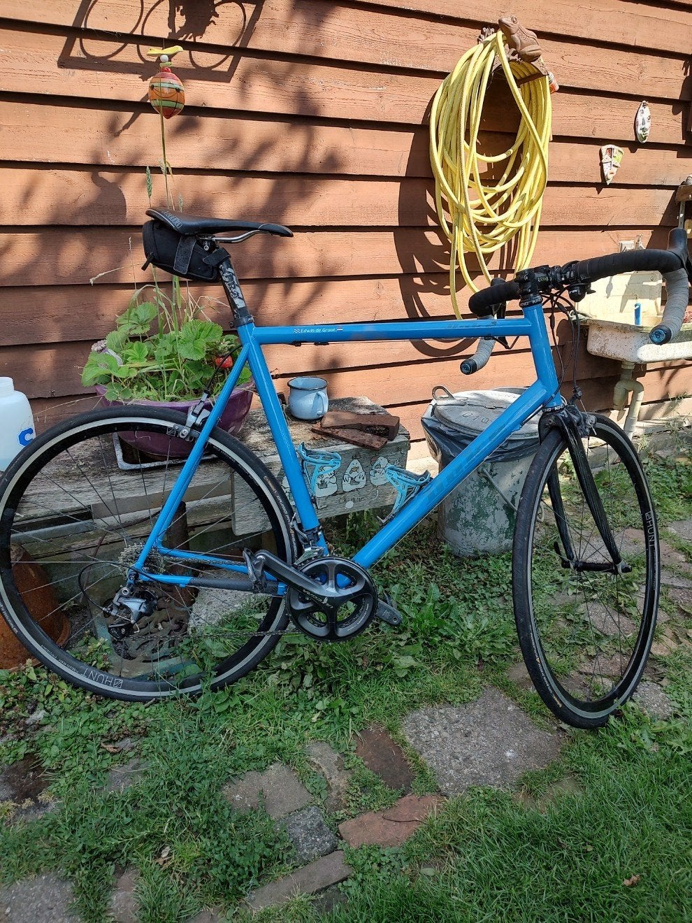 Stalen racefiets (origineel Duell) met Shimano onderdelen, 28 inch, Gebruikt, Velgrem, 57 tot 61 cm