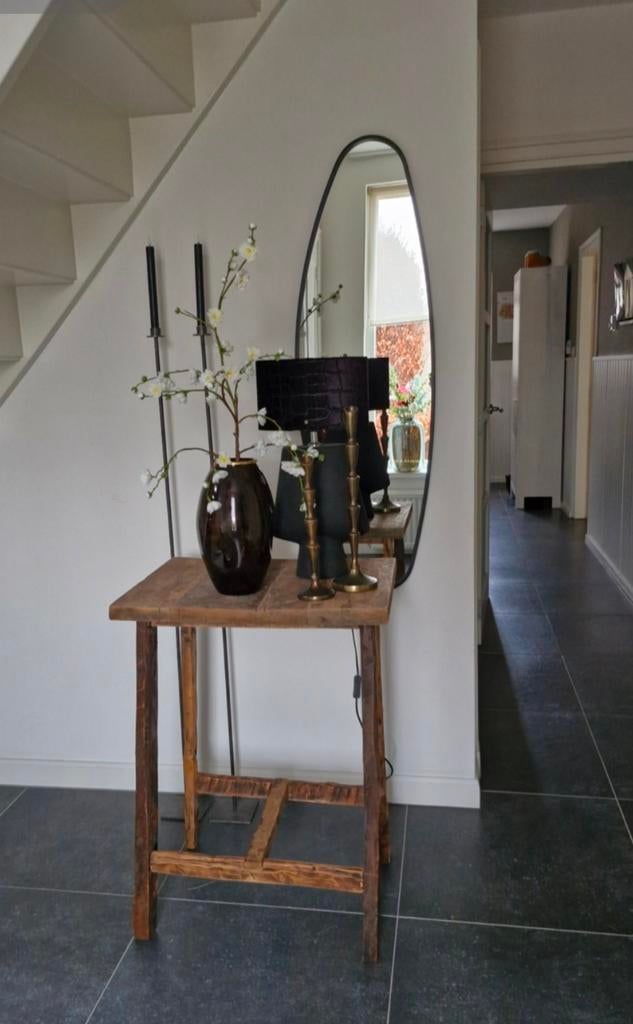 Houten bijzettafel/ Haltafel / Bureautje, Huis en Inrichting, Tafels | Sidetables, 50 tot 100 cm, Ophalen of Verzenden, Zo goed als nieuw