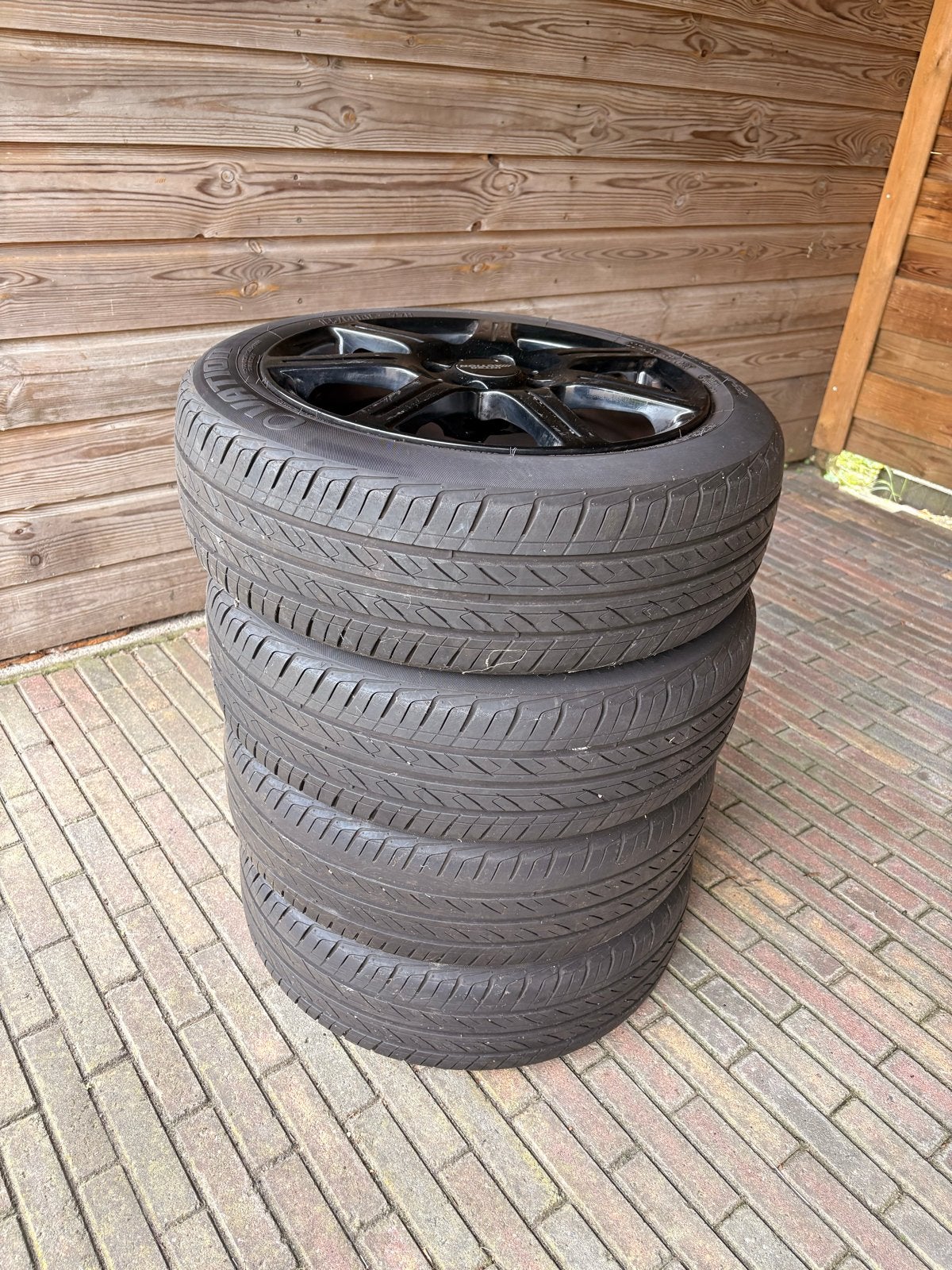 Set van 4 Ovation banden met velgen 165/60R15, Auto-onderdelen, Banden en Velgen, Ophalen, Gebruikt, 15 inch, Banden en Velgen