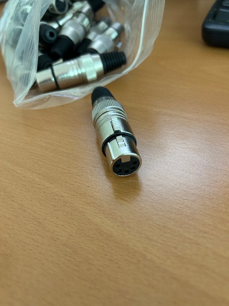 Partij XLR 5 polige plug male & female, Ophalen of Verzenden, Nieuw, Apparatuur