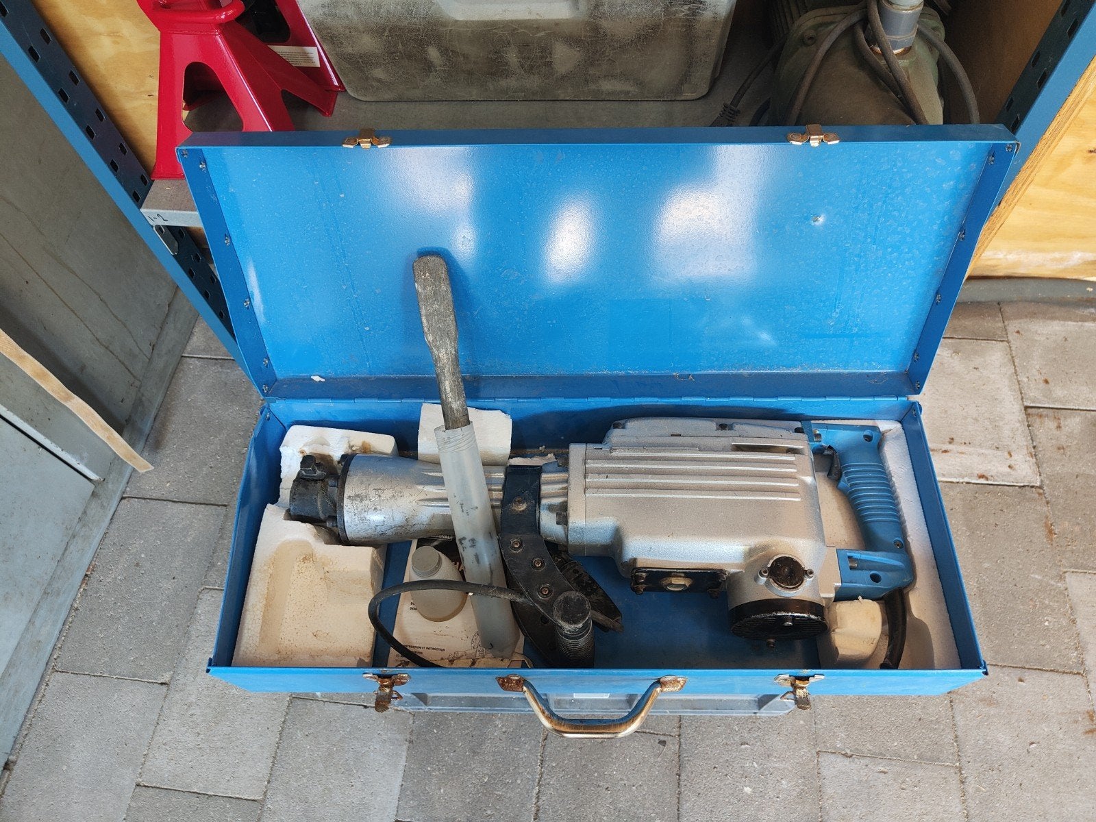 HBM 1600W Sloophamer - 45 Joule, SDS-hex, inclusief beitels, Ophalen