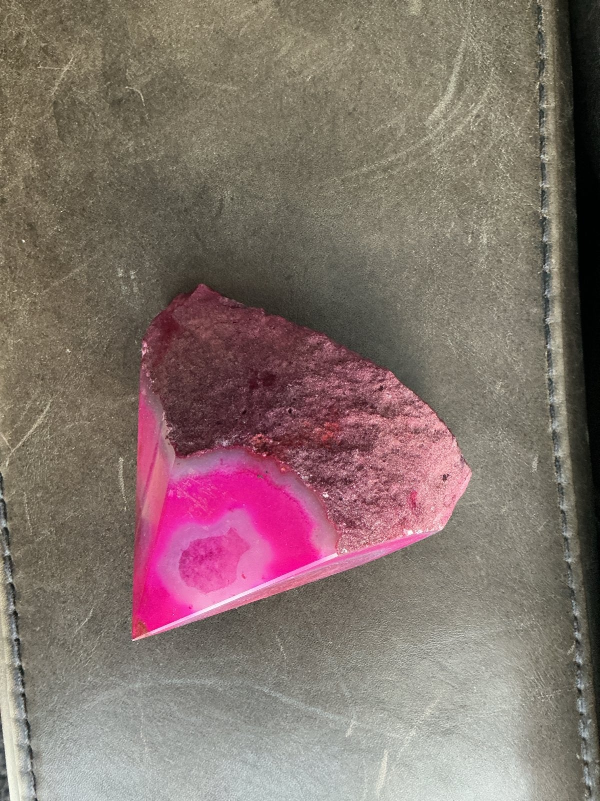 Roze Agaat Kristal - 10x9 cm, Ophalen of Verzenden, Zo goed als nieuw