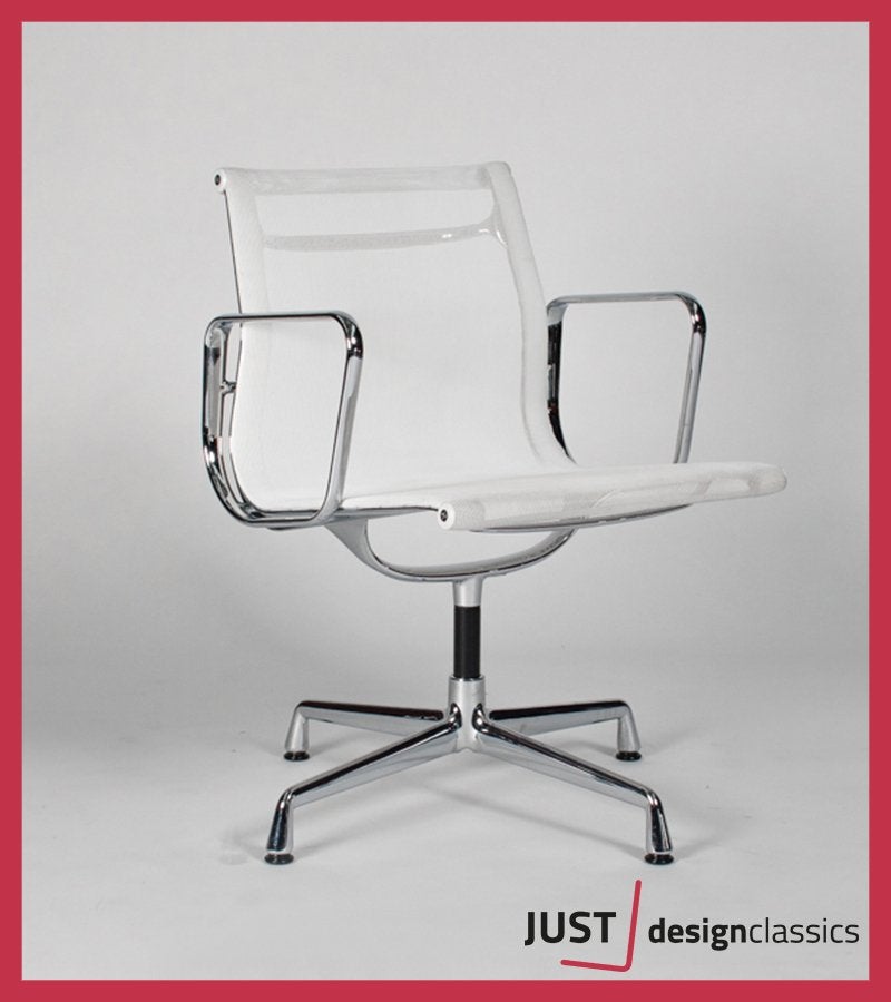 Vitra Eames ea 108 Wit Netweave Chroom (voorraad:12), Huis en Inrichting, Stoelen, Zo goed als nieuw