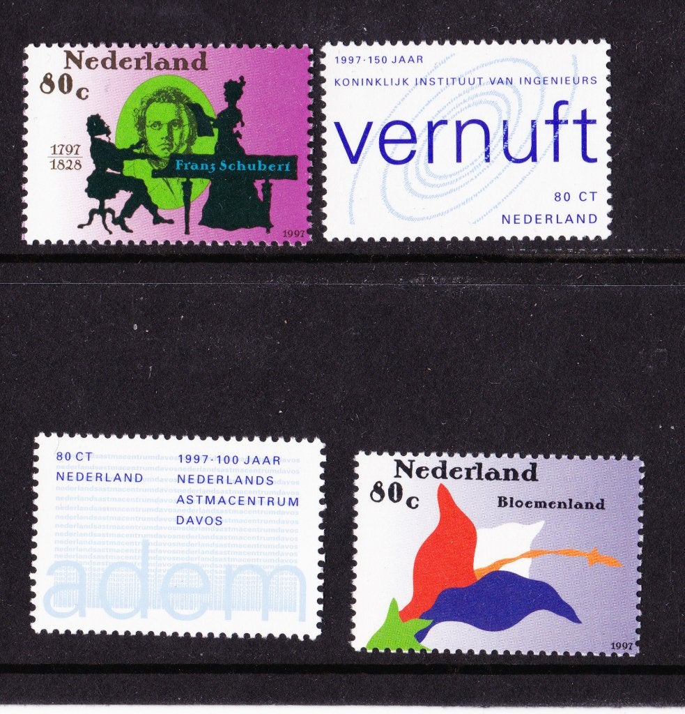 Nederland NVPH 1729-1732 postfris, Postzegels en Munten, Verzenden, Na 1940, Postfris