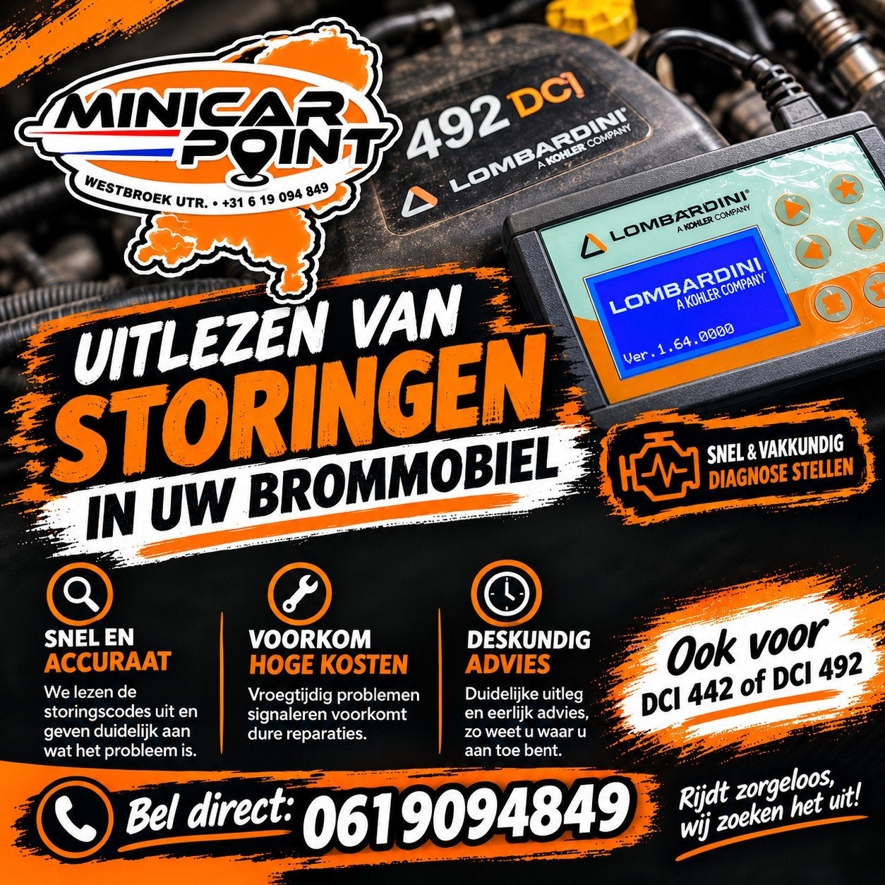 brommobiel garage MINICARPOINT, Ophalen of Verzenden
