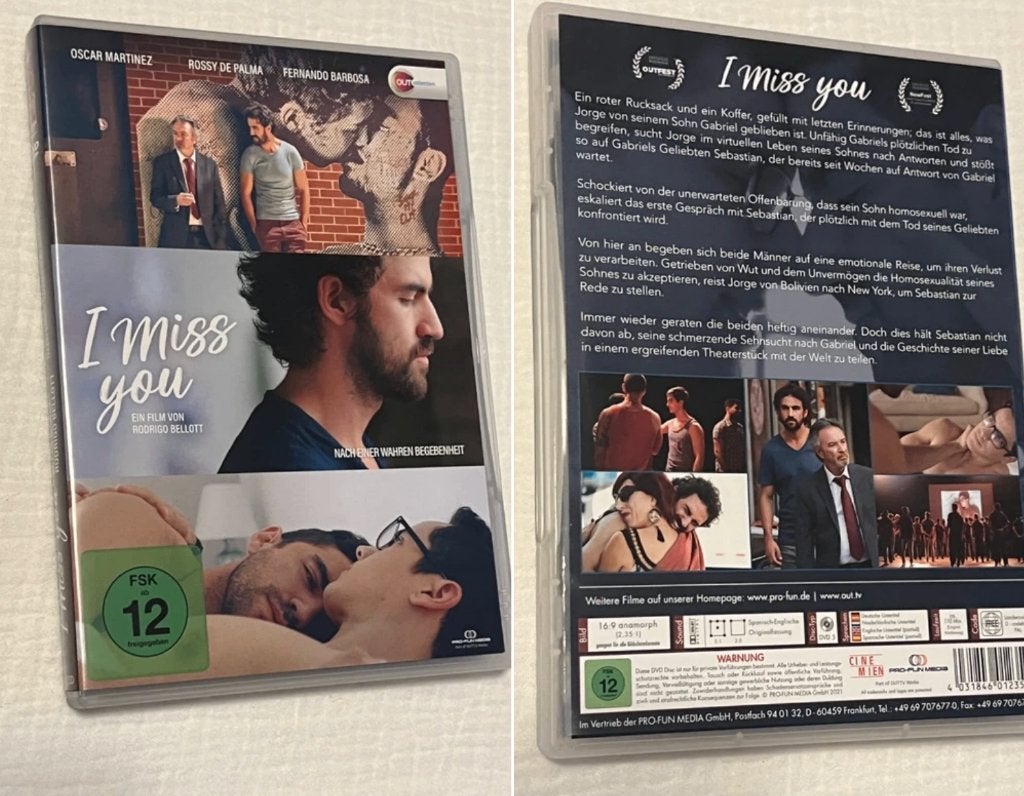 dvd gay Dvd I miss you Rodrigo Bellott, Gebruikt, Drama, Overige gebieden, Verzenden