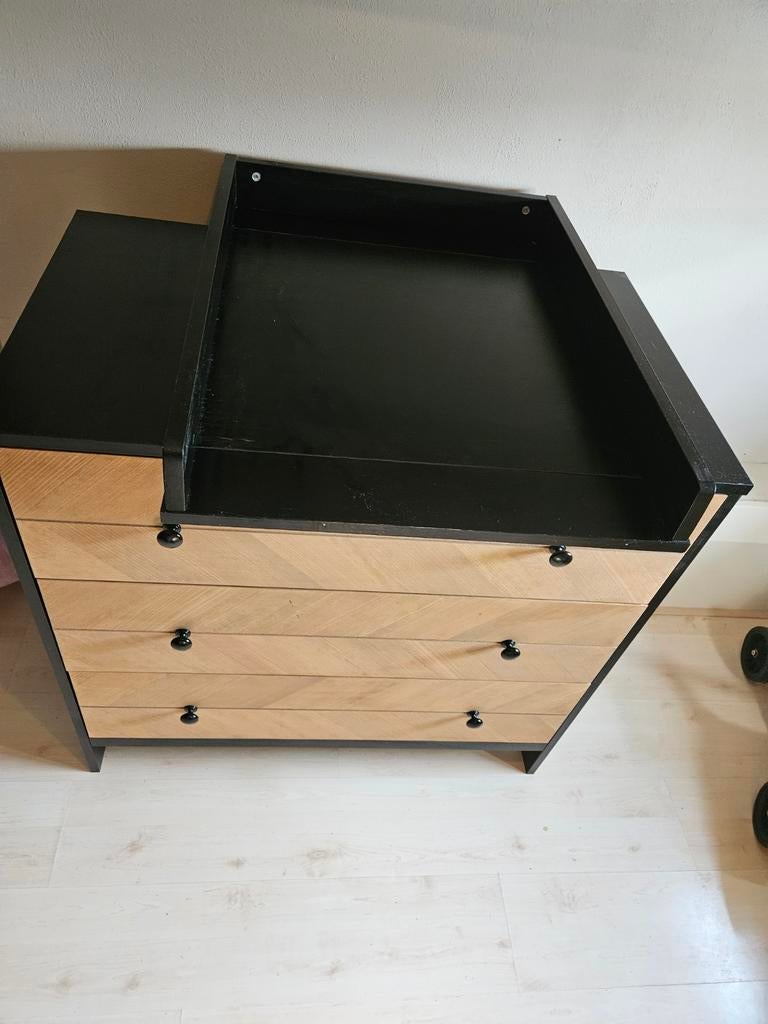Mooie commode met lades en opzetstuk, Ophalen, 50 tot 70 cm, Zo goed als nieuw, 75 tot 100 cm