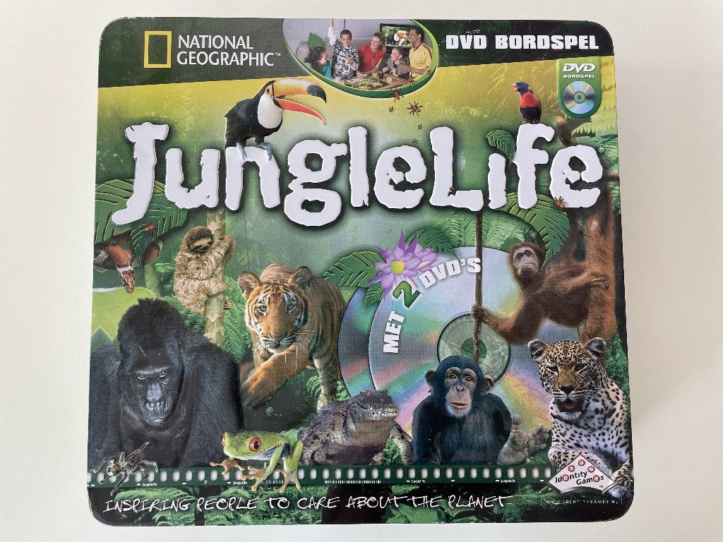 DVD bordspel, spel Junglelife / National Geographic, Ophalen of Verzenden, Zo goed als nieuw, Identity Games