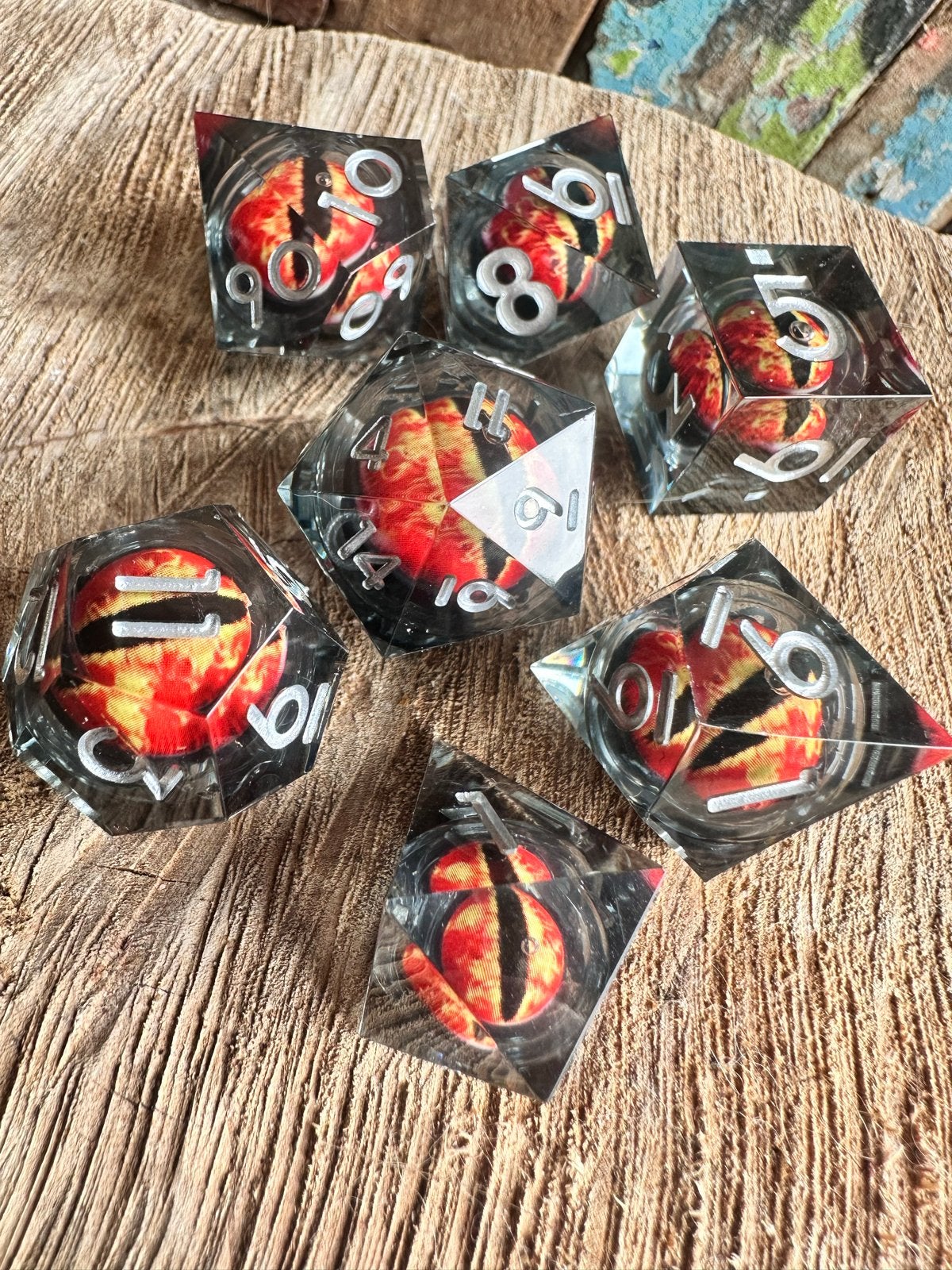 Liquid Draken Oog D&D dobbelstenen set, Ophalen of Verzenden, Nieuw